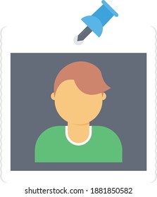photo vector flat color icon
