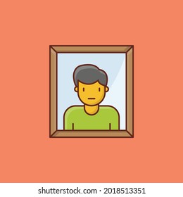 photo vector flat color icon