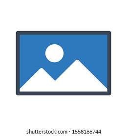 photo vector glyph colour icon