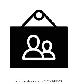 icono plano de glifo vector de foto 