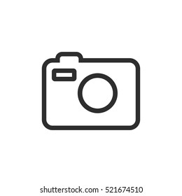 Photo vector icon. Black illustration isolated on white background for graphic and web design.