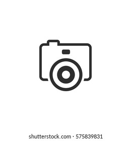 Photo vector icon. Black illustration isolated on white background for graphic and web design.
