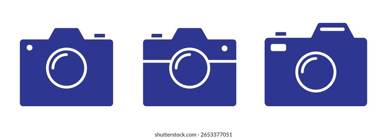 Fotovektorsymbol für Vektor, Kamerasymbolsatz. Fotosymbol der Kamera.