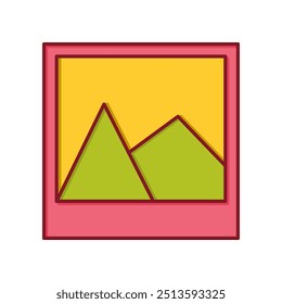 Foto-Vektorsymbol, flaches Design-Fotosymbol