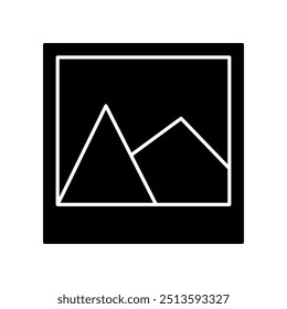 photo vector icon, flat design photo symbol