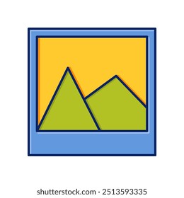 ícone de vetor de foto, símbolo de foto de design plano