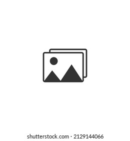 Photo vector icon illustration in flat
