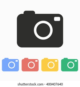 Photo  vector icon. Illustration isolated on white  background for graphic and web design.
