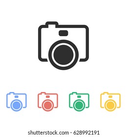 Photo vector icon. Illustration isolated on white background for graphic and web design.