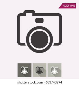 Photo vector icon. Illustration isolated for graphic and web design.