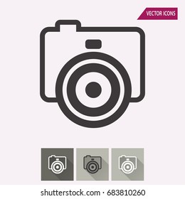 Photo vector icon. Illustration isolated for graphic and web design.