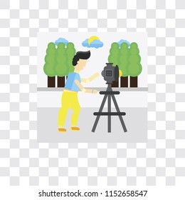 Photo vector icon isolated on transparent background, Photo logo concept