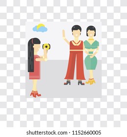 Photo vector icon isolated on transparent background, Photo logo concept