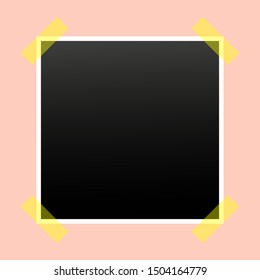 Photo vector icon isolated on the pink background