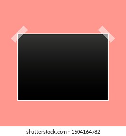 Photo vector icon isolated on the pink background