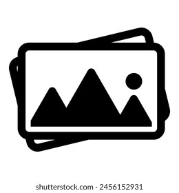 Photo vector icon isolated on white background