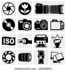 Photo vector  icons set.