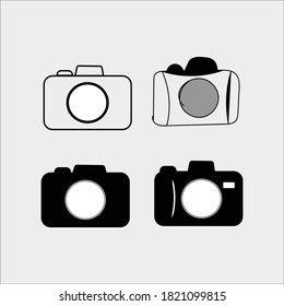 photo vector icons set. Camera symbols.