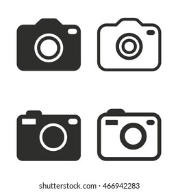 Photo vector icons set. Illustration isolated on white background for graphic and web design.