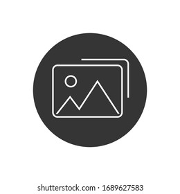 Photo vector line icon illustration