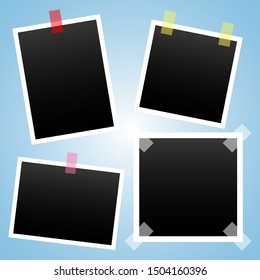 Photo vector set icons isolated on the white background