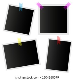 Photo vector set icons isolated on the white background