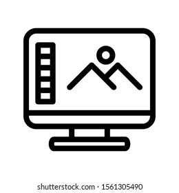 photo vector thin line icon 