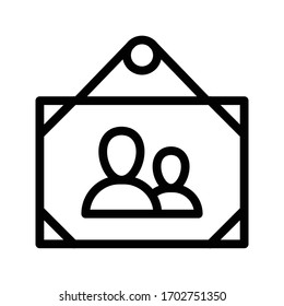icono de línea delgada del vector de foto 