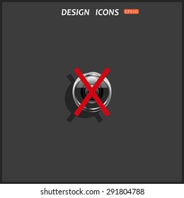 photo video banned camera crossed out with a red cross. icon. vector design