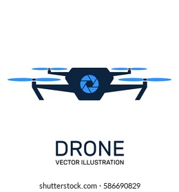 Photo and video drone icon, vector illustration