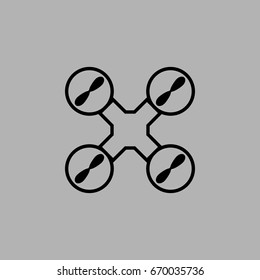 Photo and video drone icon (vector)