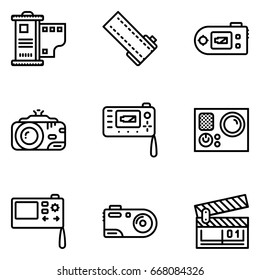 Photo video icon set