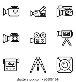 Photo video icon set