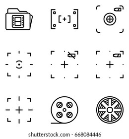 Photo video icon set