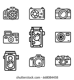 Photo video icon set