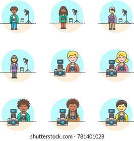 Photo Video- Multicolor Icon Set