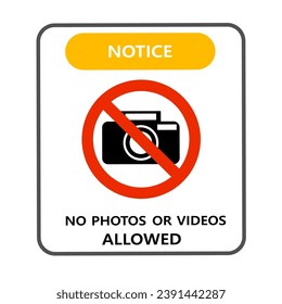 Photo and video shooting prohibited sign PNG