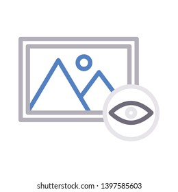 photo view vector color line icon