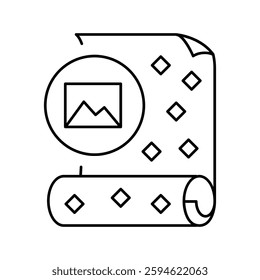 photo wallpaper line icon vector. photo wallpaper sign. isolated contour symbol black illustration