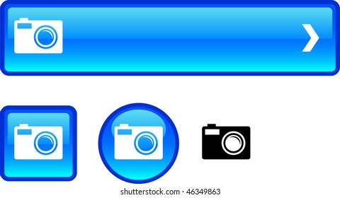 Botones web de fotos. Ilustración vectorial.