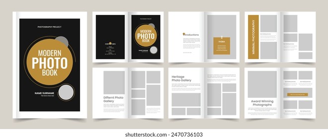 Photobook Design Template, Portfolio Layout