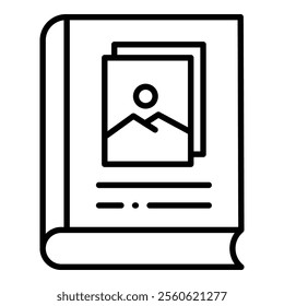 Photobook Icon Element For Design