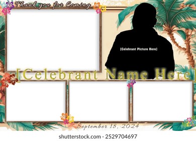 Photobooth Boho Template Layout Floral BOHO