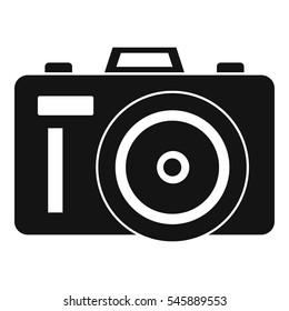 Photocamera icon. Simple illustration of photocamera vector icon for web