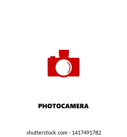photocamera icon. photocamera vector design. sign design. red color