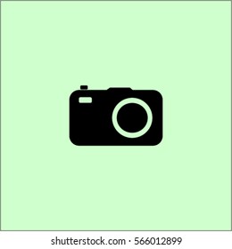 Photocamera icon, vector illustration