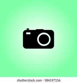 Photocamera icon, vector illustration