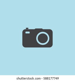 Photocamera icon, vector illustration