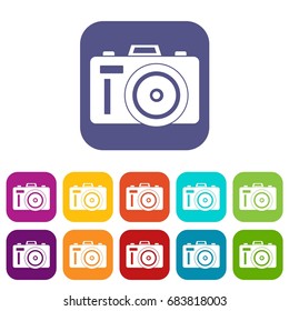 Photocamera icons set