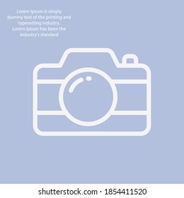 photocamera line icon, outline vector illustration.